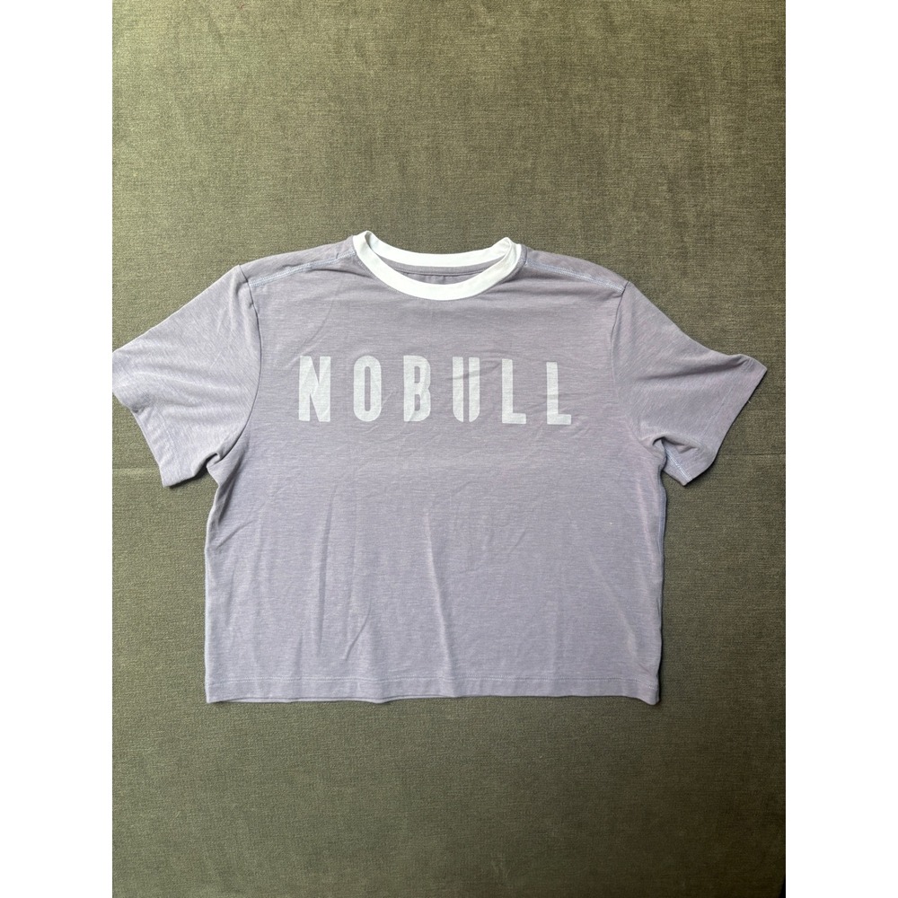 NOBULL Crop T-Shirt Women's Small Purple Athletic Workout Logo Tee